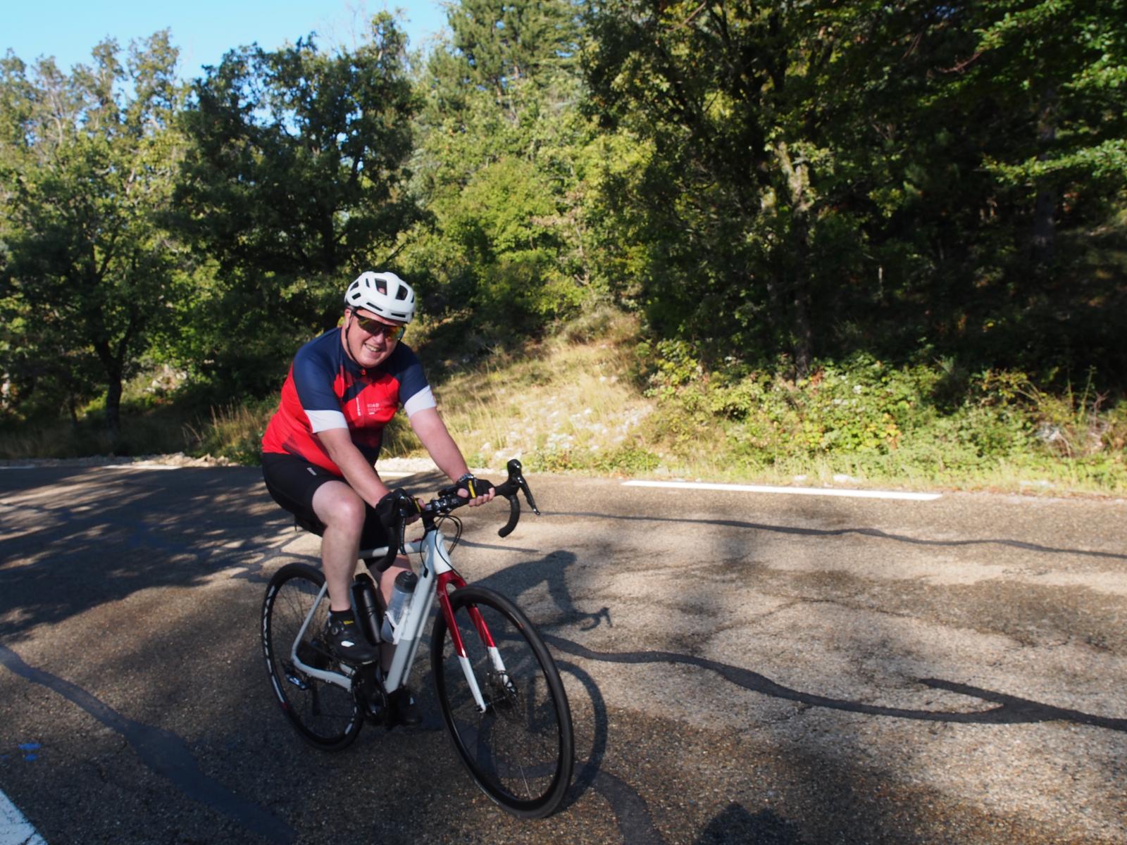 Me climbing Mont Ventoux 2021